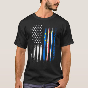Camiseta Cabo Verdean American Patriot Groot Country USA Fl