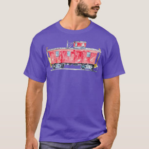 Camiseta Caboose Train Locomotiva de impressão para criança