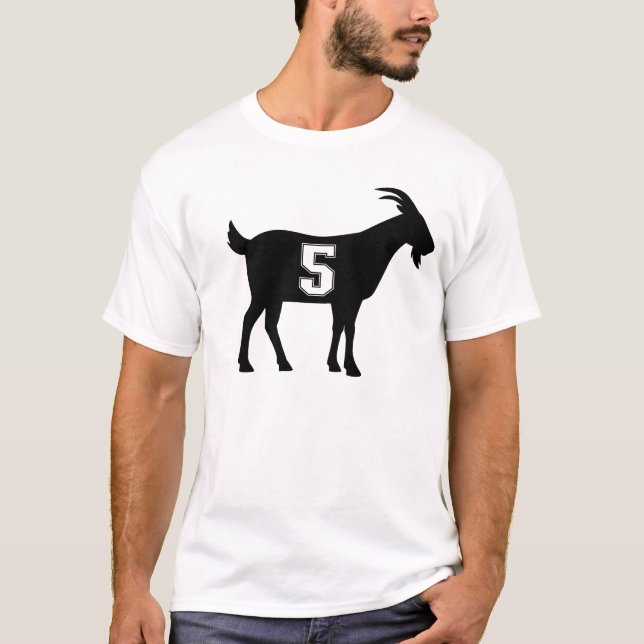 Camiseta Cabra 5 G.O.A.T. Número Cinco Cabra (Frente)