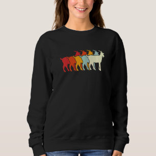 Camiseta Cabra Animal Vintage Para Homens Mulheres Crianças
