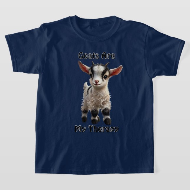 Camiseta Cabra de bebê com pelo liso e expressão brilhante (Postura )