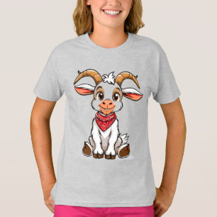 Camiseta Cabra de desenho animado adorável