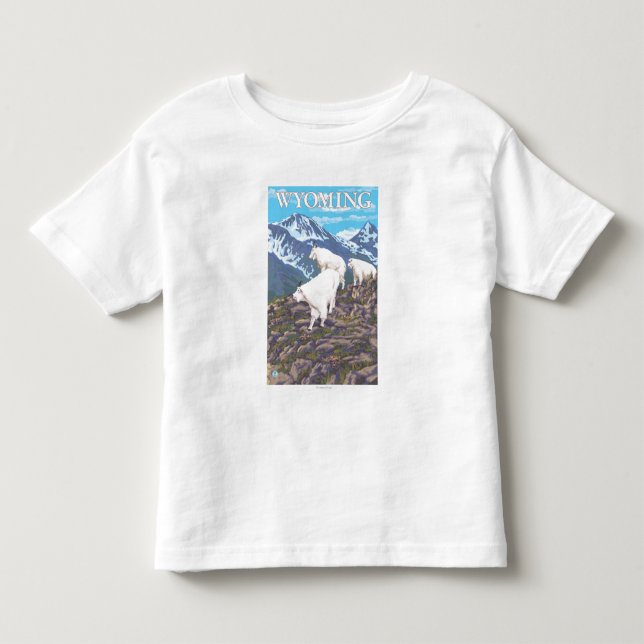 Camiseta Cabra de montanha branca FamilyWyoming (Frente)