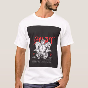 Camiseta Cabra Escura – Gráfica Preta e Branca Poderosa T-