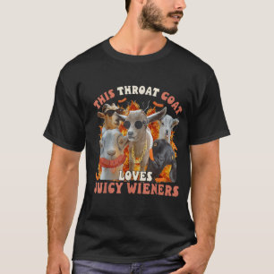 Camiseta Cabra Garganta Divertida Engole Cartão de Visita S