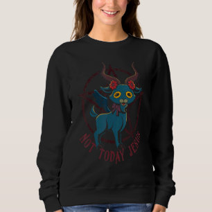 Camiseta Cabra Satanica Fofa Não Hoje Jesus Esotérico Bapho