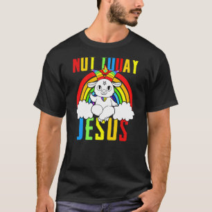 Camiseta Cabra Satanico Não Hoje Jesus Arco-íris Satanismo