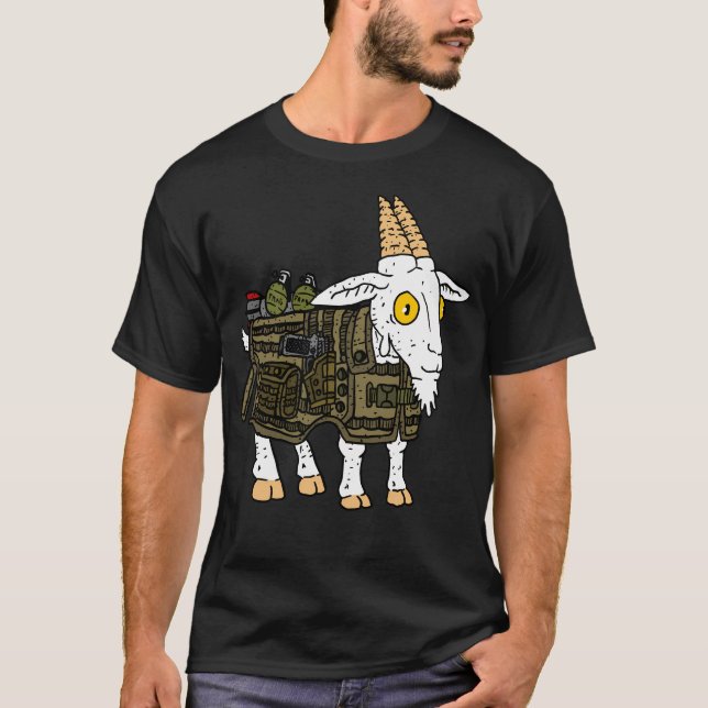 Camiseta Cabra tática. (Frente)