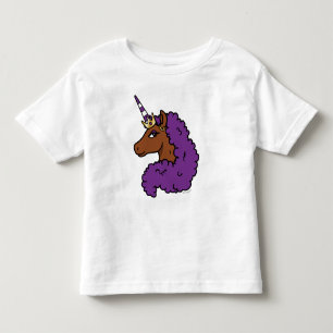 Camiseta Cabra Unicórnio Afro Roxo