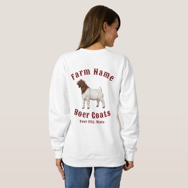 Camiseta Cabras Boer da Sua Fazenda (Parte Traseira Completa)