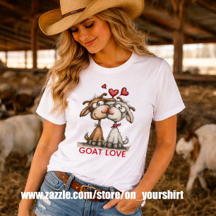 Camiseta Cabras Desgrenhadas e Divertidas Apaixonadas