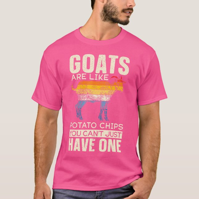 Camiseta Cabras São Como Batatas Fritas Não Se Pode Ter Só  (Frente)