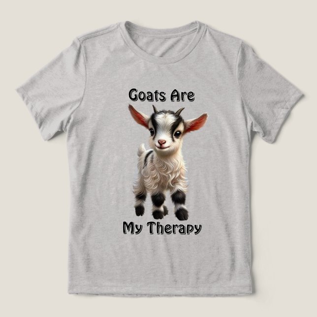 Camiseta Cabrito com Pelagem Fofa e Expressão Brilhante (Design frontal)