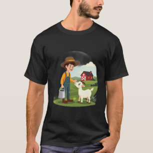 Camiseta Cabrito Menino Fazendeiro Fofo