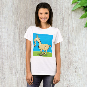Camiseta Cabrito Sorridente Animal de Fazenda de Desenho An