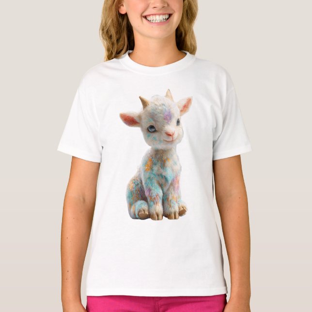 Camiseta Cabritos Mágicos com Brilho em Pastel (Frente)