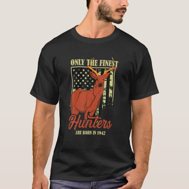 Camiseta Caça 80 Birthday T Deer Hunter 80 Anos 1 (Frente)