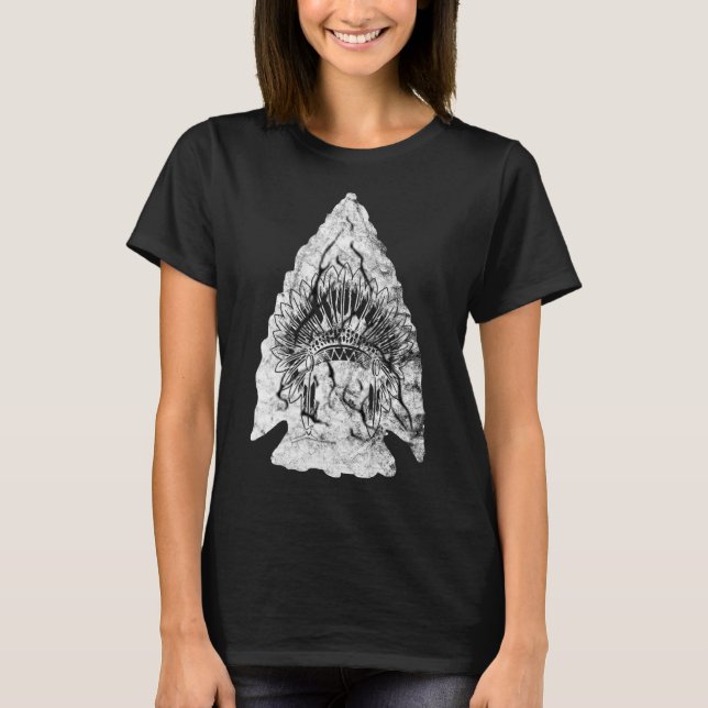 Camiseta Caça à Arrowhad Hunter Nativo Americano (Frente)