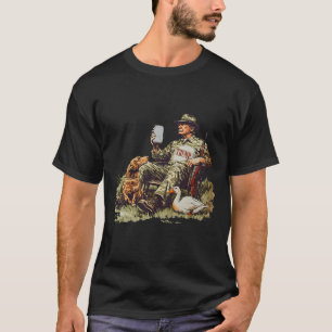 Camiseta Caça à Campanha Trump Camuflagem Engraçado Estação