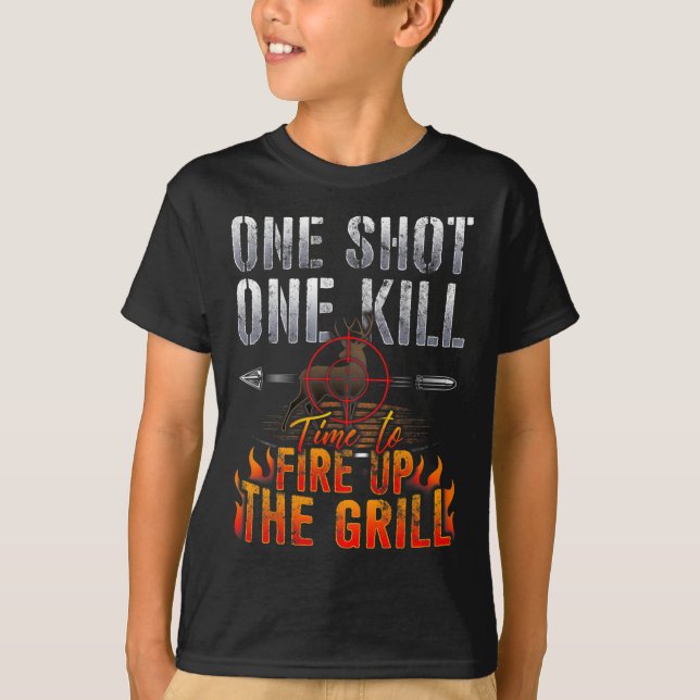 Camiseta Caça a cervejeiros com um Matar picado (Frente)
