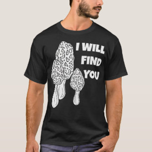 Camiseta Caça à Cogumelo Morel Forrageamento Micologia
