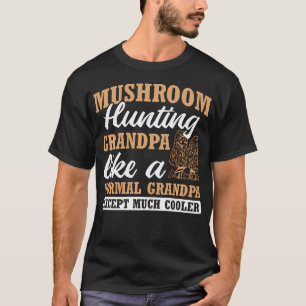 Camiseta Caça a Cogumelos Vovô Caçador de Morel Micologia