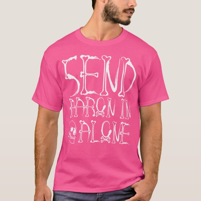 Camiseta Caça a Fantasmas - Mande Aaron Sozinho - Halloween (Frente)