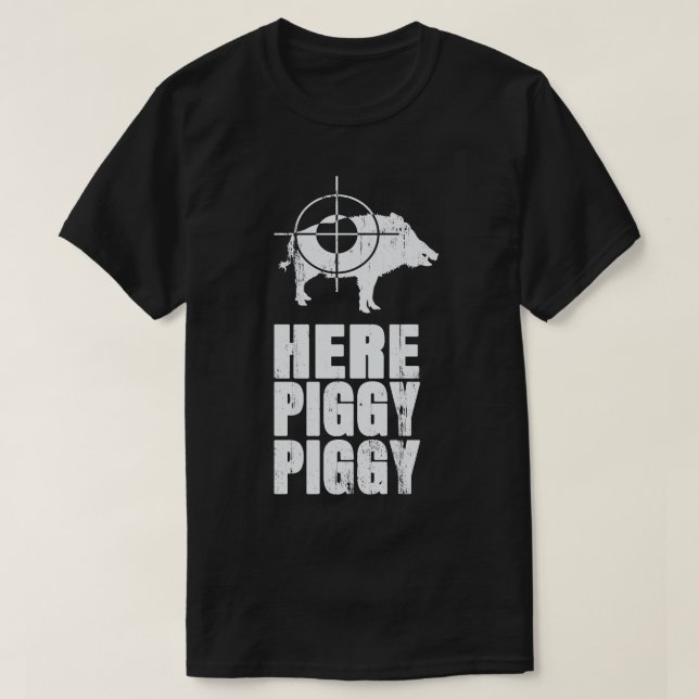Camiseta Caça a javalis Hog Selvagem Hogger (Frente do Design)