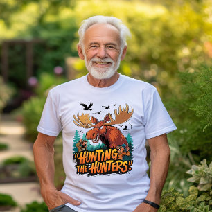 Camiseta Caça A Moose Defende Contra Caçadores