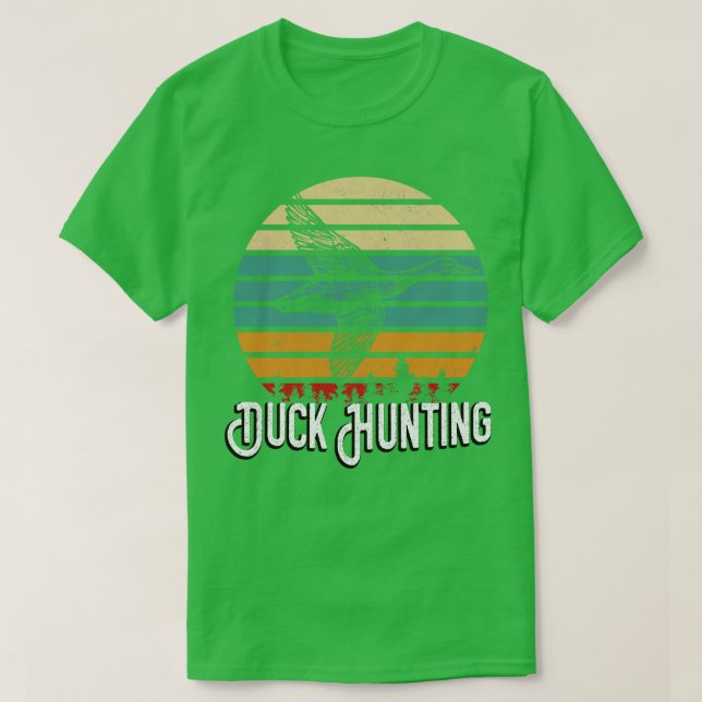 Camiseta Caça a Patos Caçador de Pássaros Retro (Frente do Design)