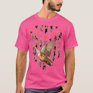 Camiseta Caça à Perdiz Chukar EUA Camuflagem Bandeira Ameri