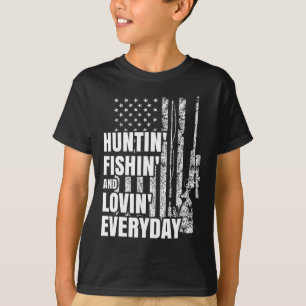 Camiseta Caça À Pesca Adorável Todos Os Dias Com Caça Aos V