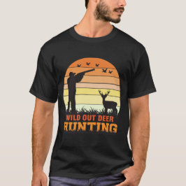 Camiseta Caça a Veados Selvagens | Retro Sunset Hunter
