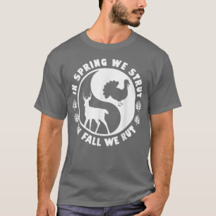 Camiseta Caça À Vida Selvagem Em Primavera, Começamos Em Qu