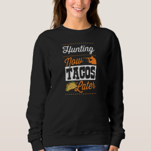 Camiseta Caça Agora Tacos Mais Tarde Caça ao Taco Duck