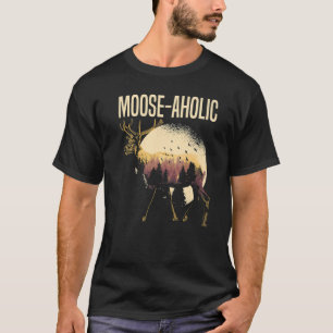Camiseta Caça Alce Selvagem Selvagem de Moose Selvagem de A