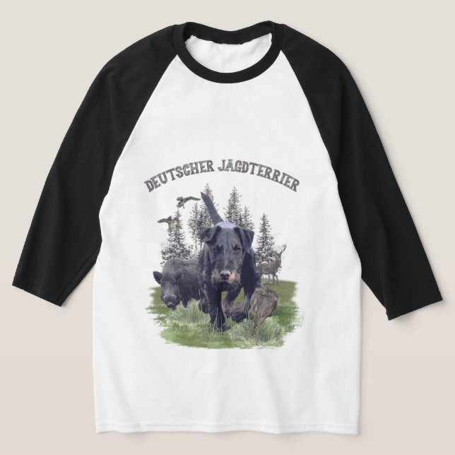 Camiseta Caça alemã Terrier (Jagdterrier) (Postura )