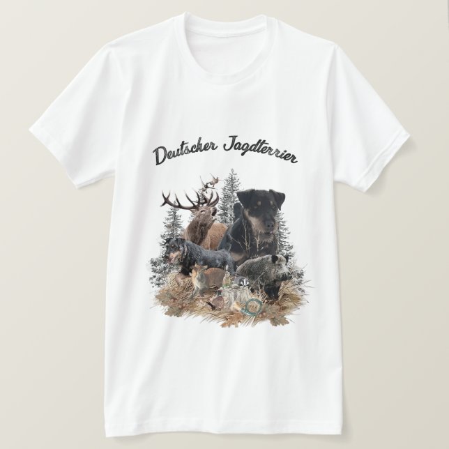 Camiseta Caça alemã Terrier (Jagdterrier) (Frente do Design)