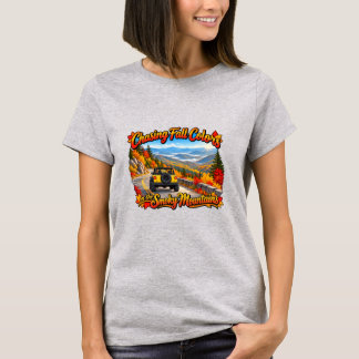 Camiseta Caça ao Amarelo Cores de Outono Montanhas Appalach