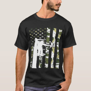 Camiseta Caça ao American Flag Archery Camo Pattern Legal H