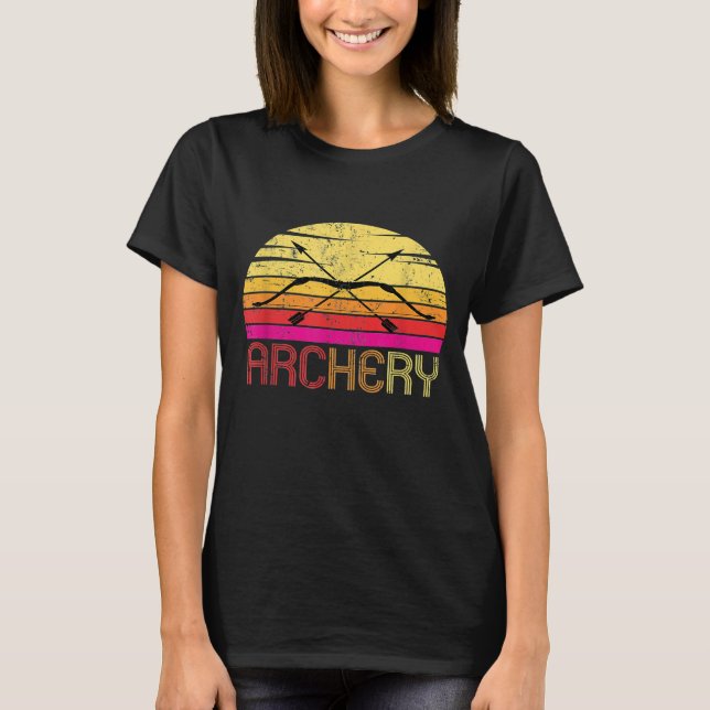 Camiseta Caça ao Arco da Vintage Retro Archery (Frente)