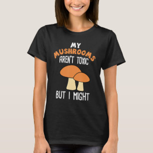 Camiseta Caça Ao Cogumelo Vintage Meus Cogumelos Não São Tó