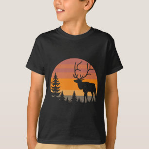 Camiseta Caça ao Elk - Furioso Elkaholic Deer Elk Hunter -