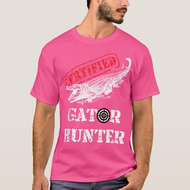 Camiseta Caça ao Gator Alligator Certified (Frente)