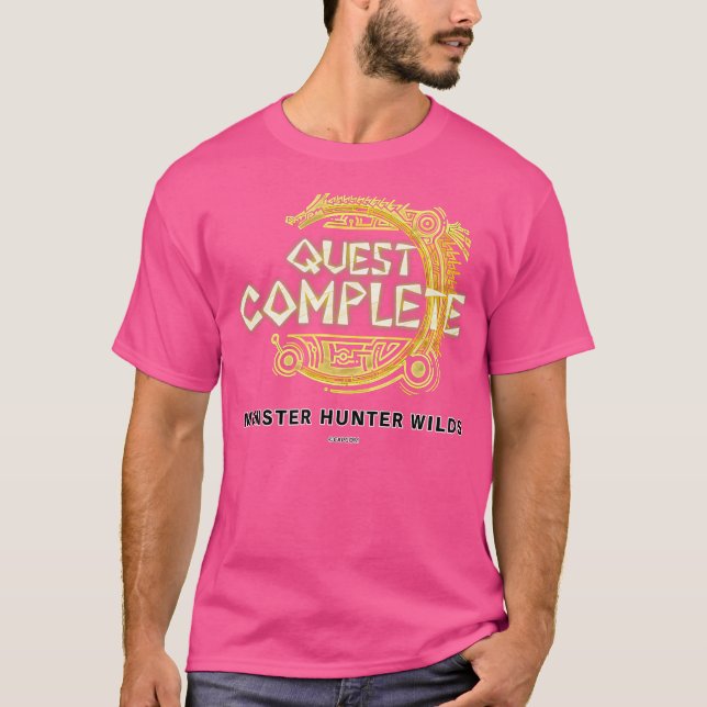 Camiseta Caça ao Monstro Wilds Missão Completa (Frente)