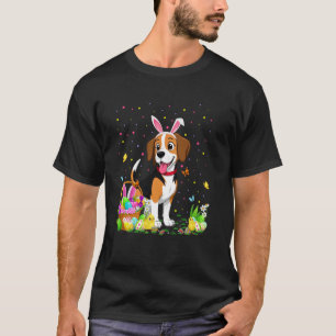 Camiseta Caça ao Ovo de Páscoa do Cão Beagle Orelha de Coel