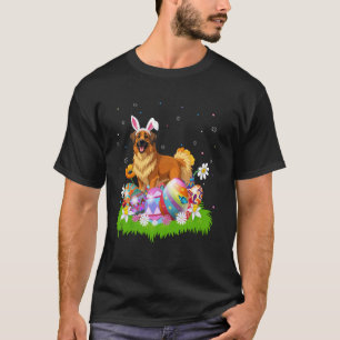 Camiseta Caça ao Ovo de Páscoa do Cão Leonberger Orelha de