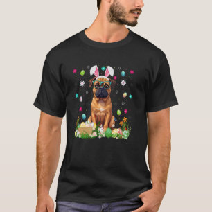 Camiseta Caça ao Ovo de Páscoa do Cão Mastiff Orelha de Coe
