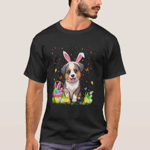 Camiseta Caça ao Ovo de Páscoa do Cão Pastor Australiano Or