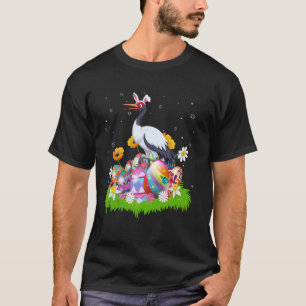 Camiseta Caça ao Ovo de Páscoa do Pássaro Grou Orelha de Co